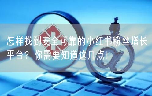 怎样找到安全可靠的小红书粉丝增长平台？你需要知道这几点！