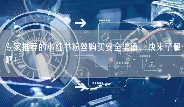 专家推荐的小红书粉丝购买安全渠道，快来了解吧！