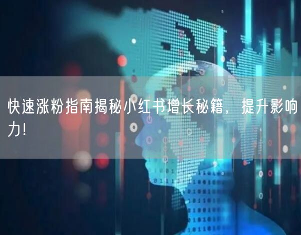 快速涨粉指南揭秘小红书增长秘籍，提升影响力！