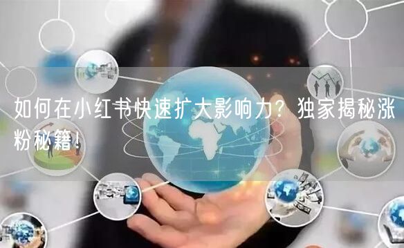 如何在小红书快速扩大影响力？独家揭秘涨粉秘籍！