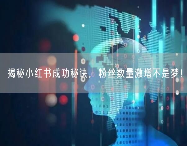 揭秘小红书成功秘诀，粉丝数量激增不是梦！