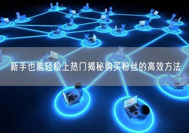 新手也能轻松上热门揭秘购买粉丝的高效方法